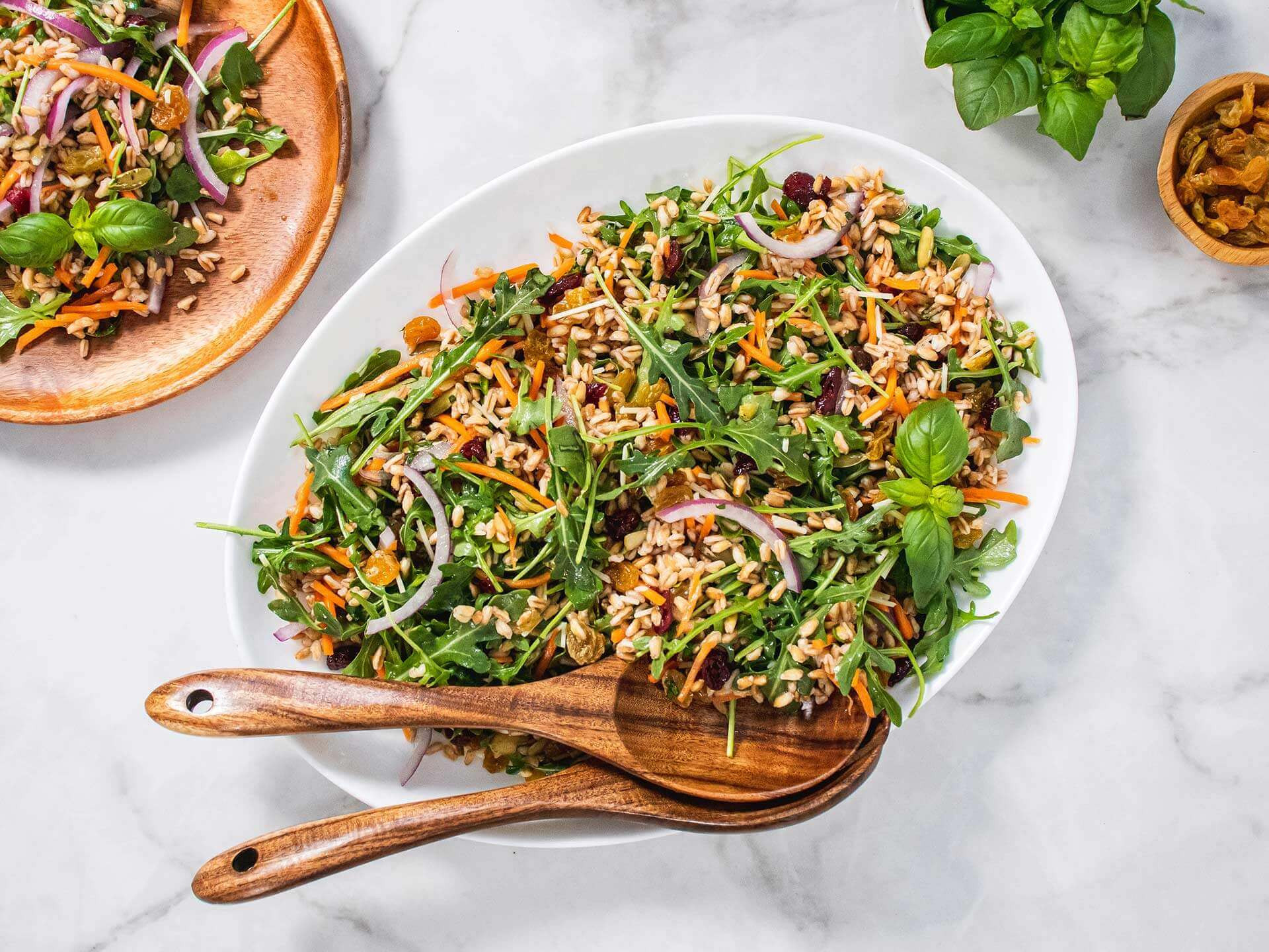 Rainbow Salad with Pineapple Vinaigrette - Farro Salad Recipe - Dole® Sunshine