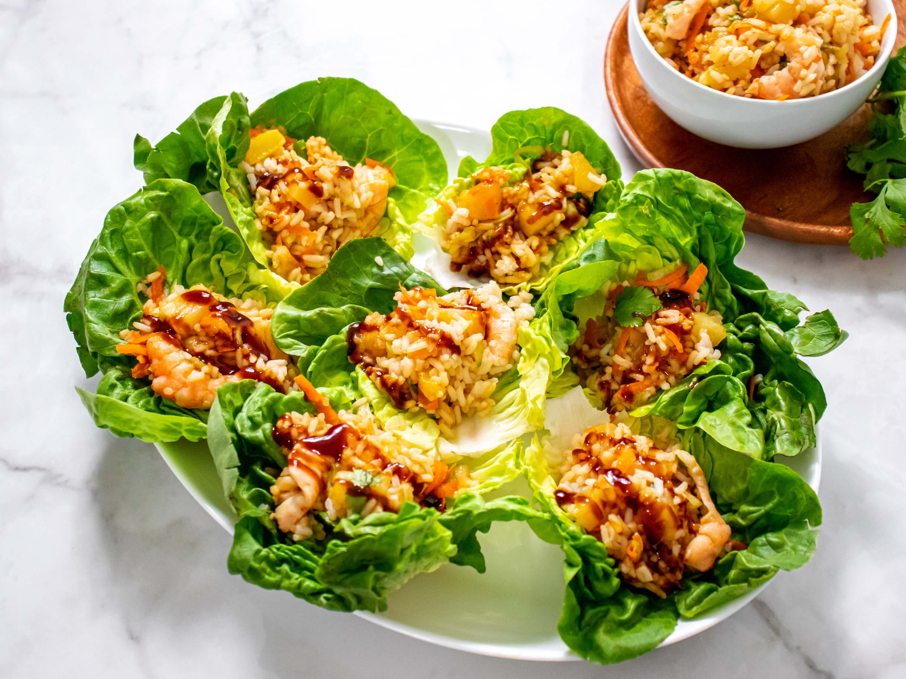 Shrimp and Pineapple Lettuce Cups - Dole® Sunshine