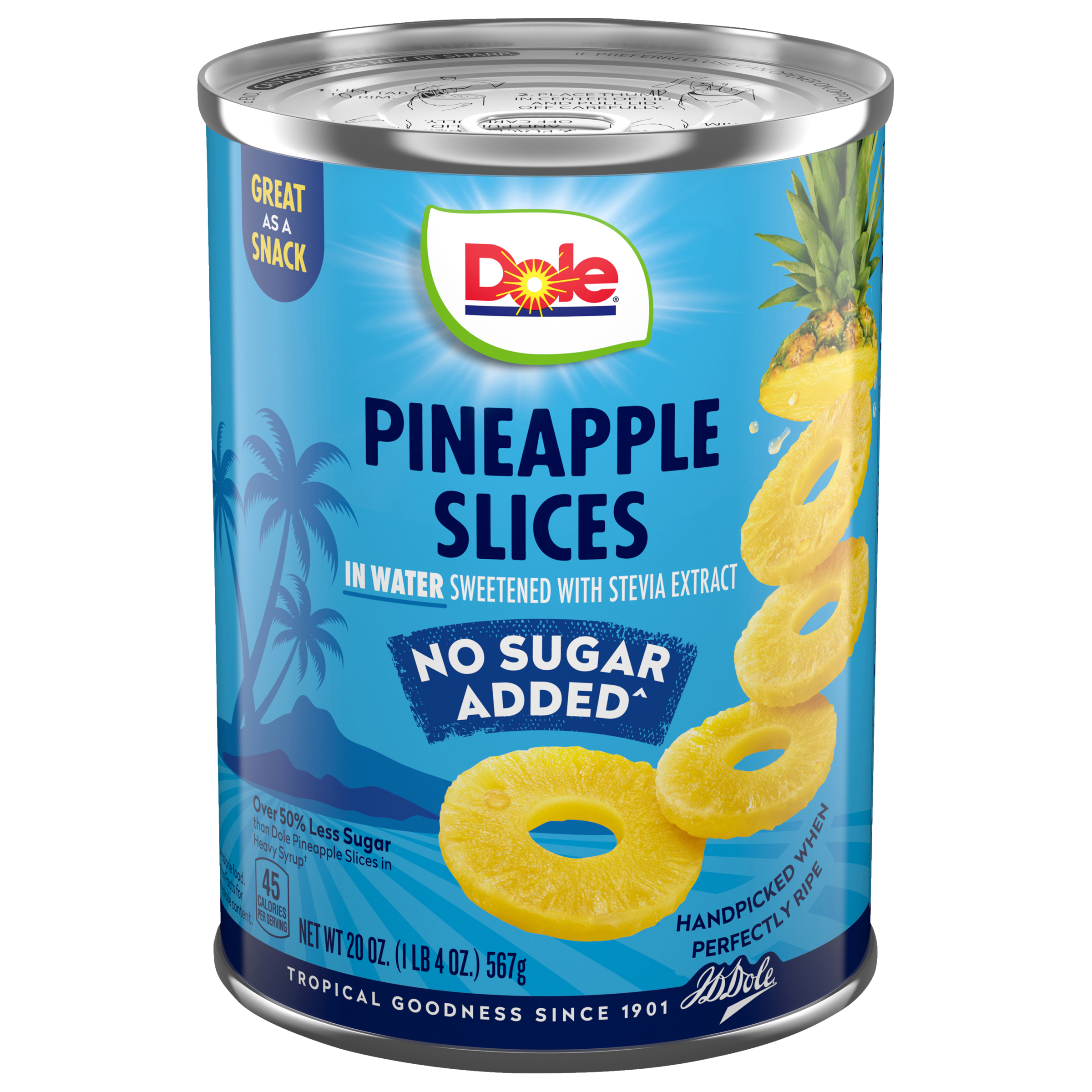 Canned Pineapple Slices No Sugar Added - Dole® Sunshine