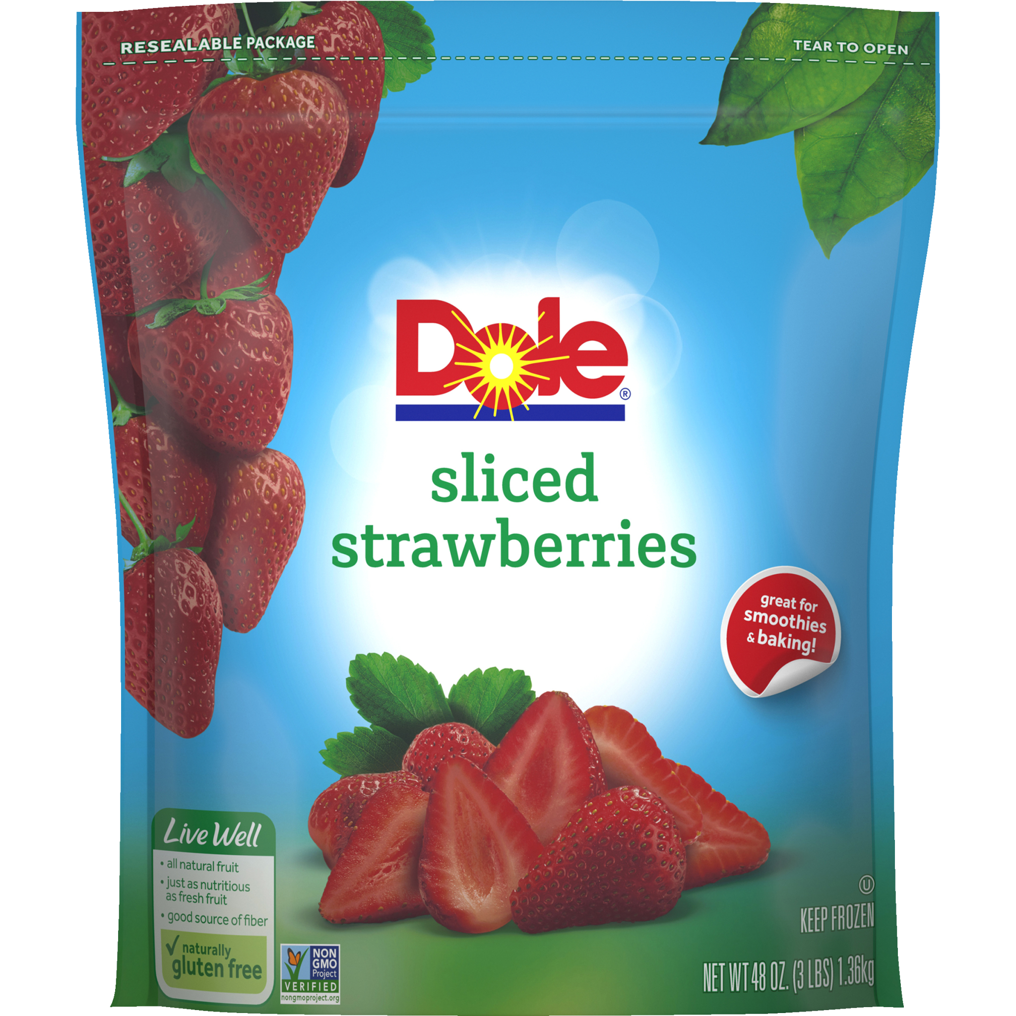strawberry✨ページ Dole® Frozen Sliced Strawberries, 48 oz: For Jam, Cake, & More