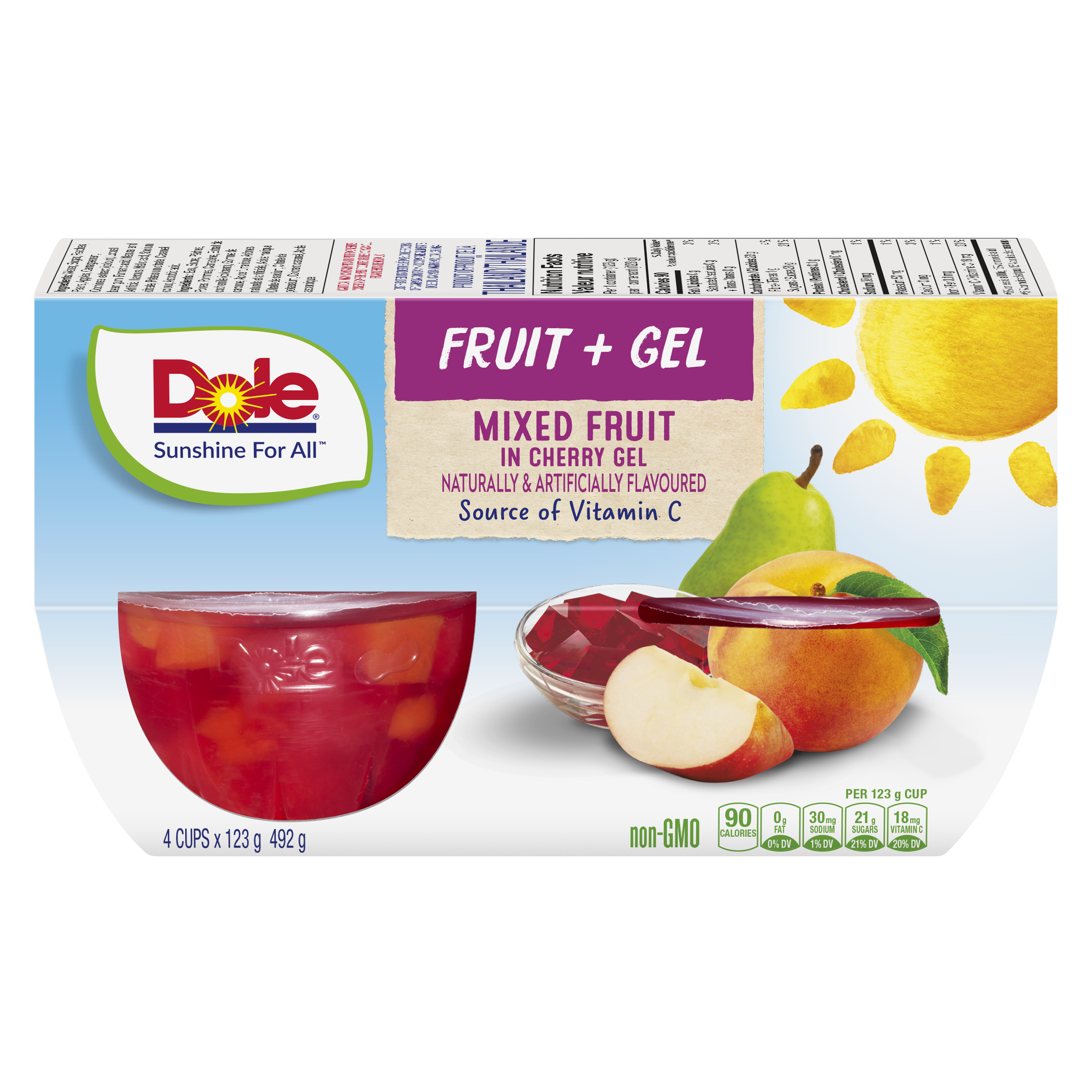 Mixed Fruit in Cherry Flavoured Gel - Dole® Sunshine